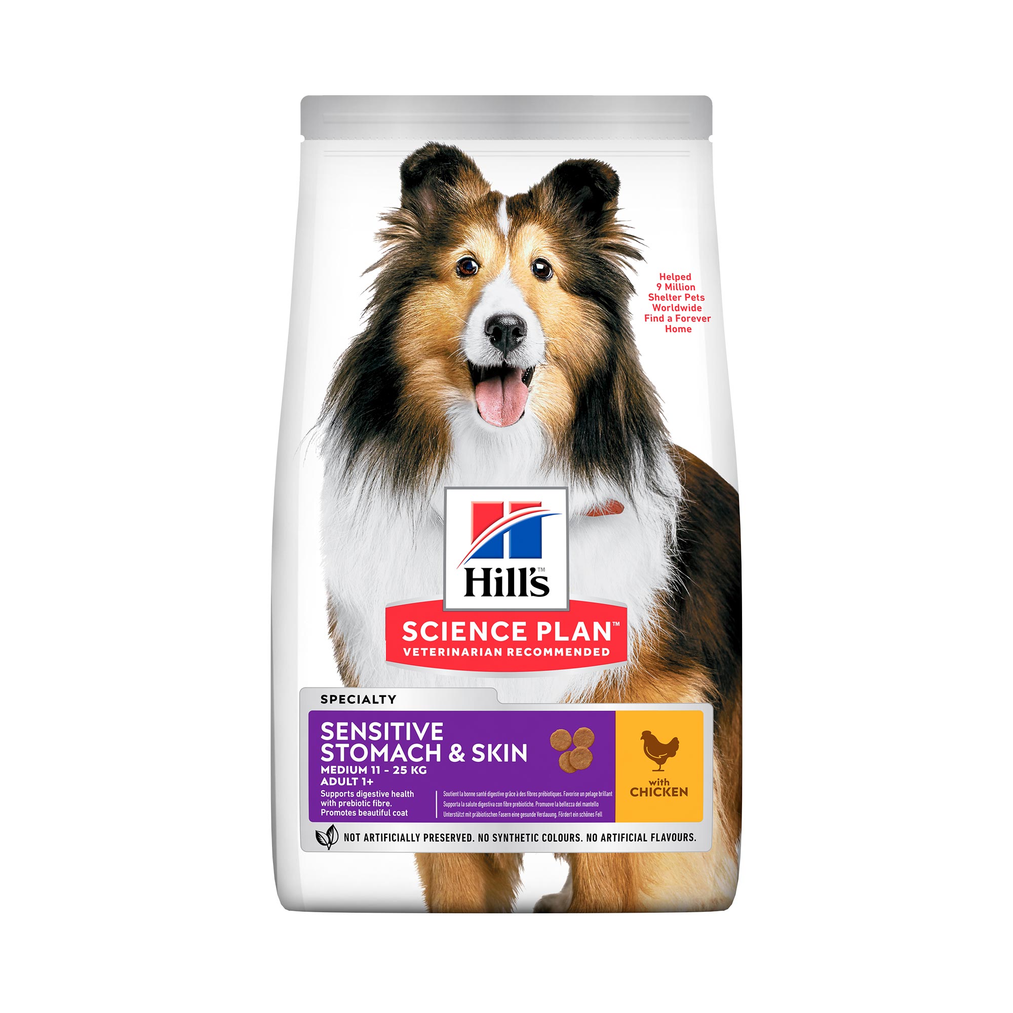 Hill's Science Plan Sensitive Stomach & Skin Adult Medium Hrana za Pse s Piščancem 14 kg