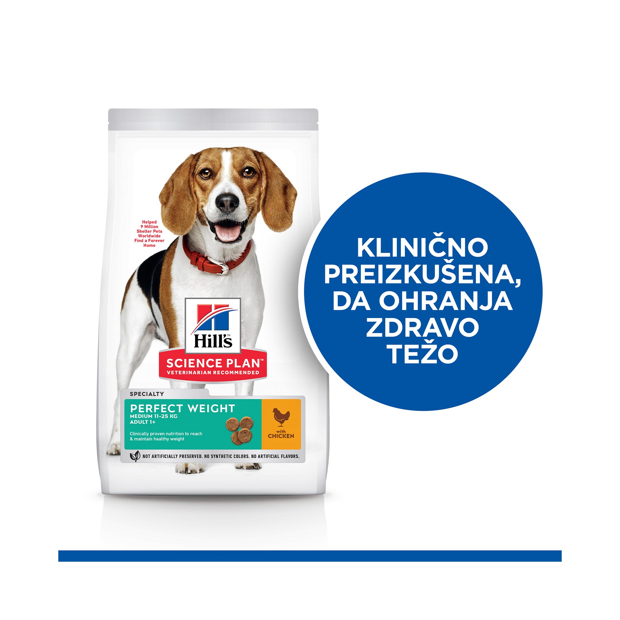 Hill's Science Plan Perfect Weight Medium Adult hrana za pse s