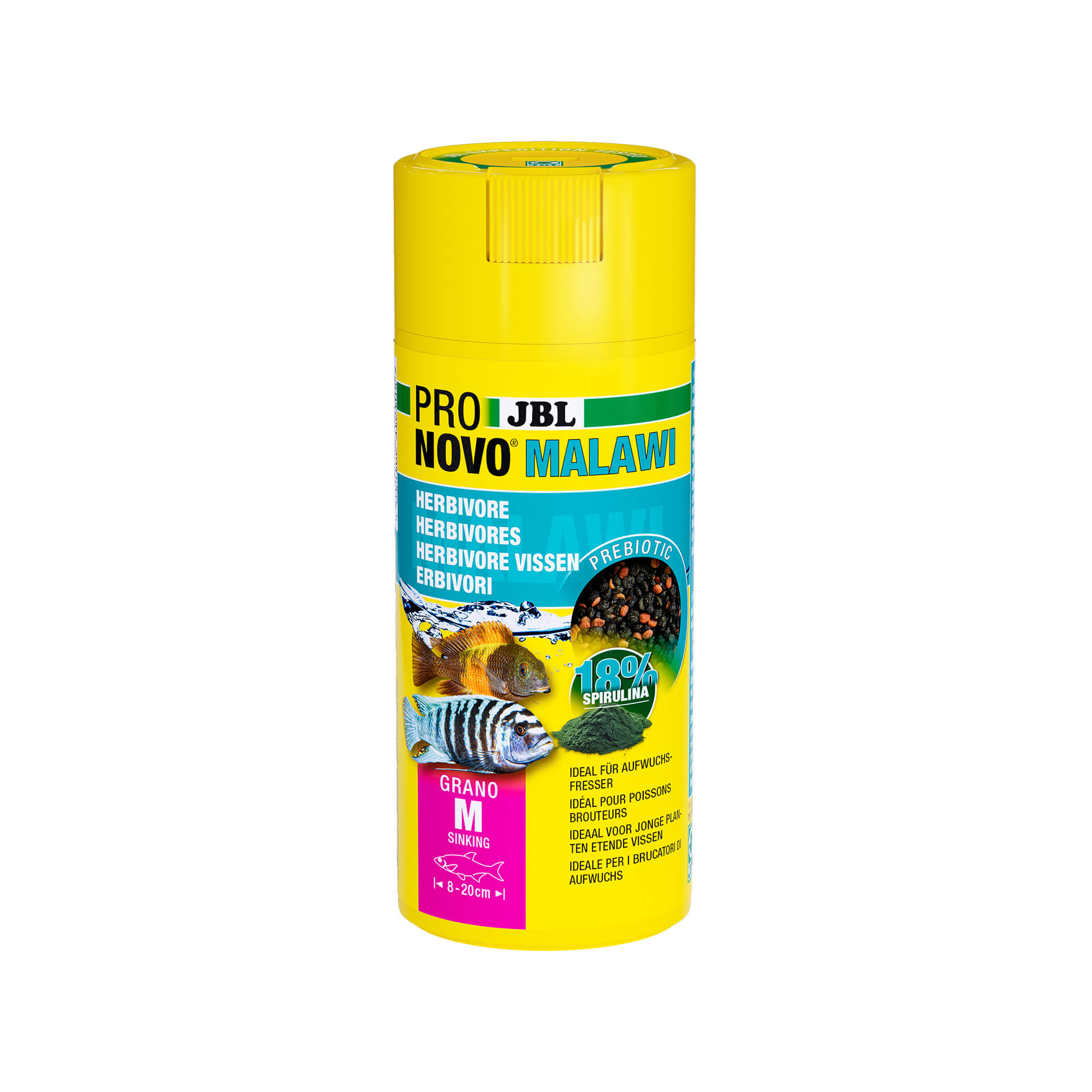 JBL PRONOVO MALAWI GRANO Fischfutter – Für Pflanzenfressende Buntbarsche 8–20 Cm, 5500 Ml Granulat